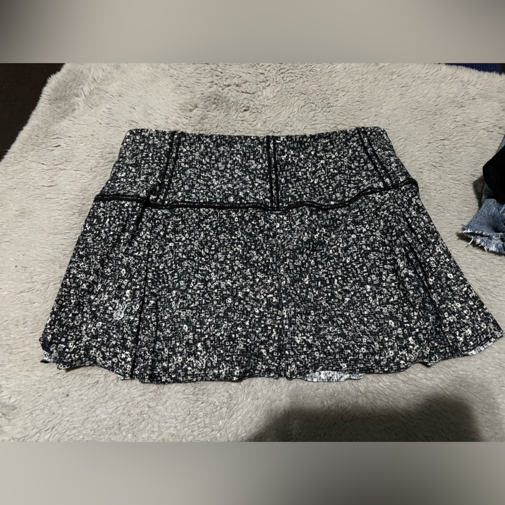 lululemon athletica Black and White Floral Athletic Shorts